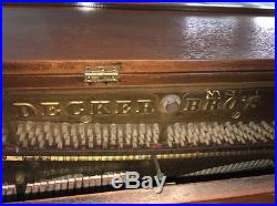 Vintage Piano Decker Bros Upright Circa 1880