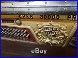 Vintage Price and Teeple Piano Upright 1915 Era For Restoration Plays Tucson Az