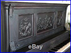 Vintage Rare 1895 Emerson Upright Grand Piano Beautiful Original Condition