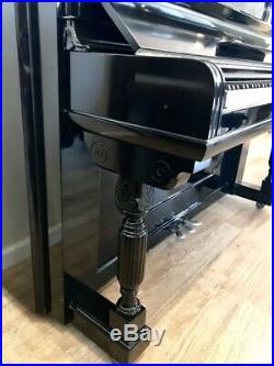 Vintage Steinway & Sons Tall Upright Piano 53 1/4 Polished Ebony