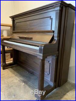 Vintage Steinway & Sons Tall Upright Piano 54 Satin Mahogany