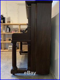 Vintage Steinway & Sons Tall Upright Piano 54 Satin Mahogany