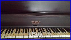 Vintage Upright Clarendon Piano, Dark Brown wood, very good condition