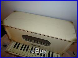 Vintage Wooden Schoenhut Childs Toy Piano 30 Key WithPlastic Window, Upright Rare