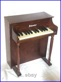 Vintage Working Schoenhut Children's Toy Piano 25-Keys Wood Upright 20 Tall USA