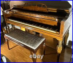 WM Knabe & Co. Upright Antique Piano Lacquered Walnut # 136724 LOCAL PICK