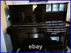 Weber 131 Upright Piano, Polished Ebony, comes with chair