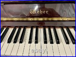 Weber W-53 Tall Upright Piano 51 1/2 Polished Mahogany