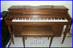 Wellington 36 Upright Piano, Walnut Finish with Bench and 3 Pedals