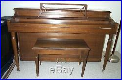 Wellington 36 Upright Piano, Walnut Finish with Bench and 3 Pedals