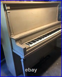 Wing And Son upright Grand, Honky Tonk Pedal, Pins, Keys, Hammers Good, USA MADE