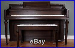 Wm. Knabe & Co. Knabe Piano 40 1968 Upright Console Satin Walnut WithBench