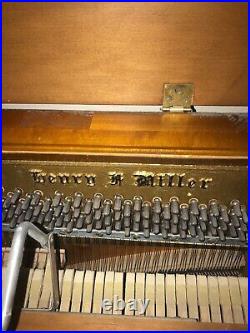 Wood Upright Piano Henry F Miller