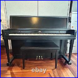 Wurlitzer 45 Painted Black Console Piano c1962 #746965