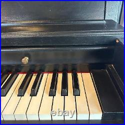 Wurlitzer 45 Painted Black Console Piano c1962 #746965