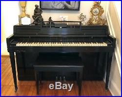 Wurlitzer Ebony UPRIGHT Piano and Bench
