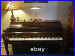 Wurlitzer Upright Piano With Bench And Light