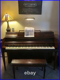 Wurlitzer Upright Piano With Bench And Light