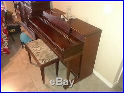 Wurlitzer Used Piano And Stool 3/4 size