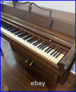 Wurlitzer Vintage Upright Piano with Matching Bench