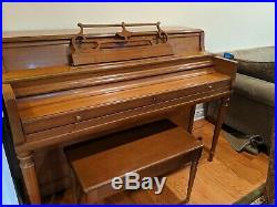 Wurlitzer upright piano in very good condition with bench local pickup