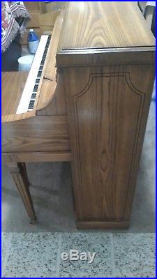 Wurlitzer vertical grand oak piano model 3000