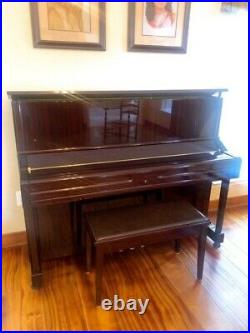 YAMAHA U1 UPRIGHT PIANO Polished Mahogany Finish Local Pickup-Frederick, MD