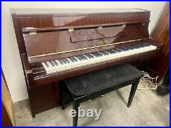 Yamaha Console Upright Piano 42 Polished Mahogany
