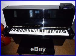 Yamaha P2 Gloss Ebony Black Studio Piano & Bench with PianoDisc MIDI Automation