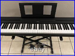 Yamaha P-45 88-Key Weighted-Action Digital Black Piano With Black Stand