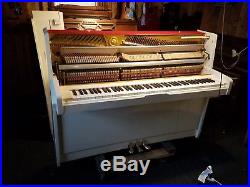 Yamaha Upright Piano 43 White. With Bench Free Delivery E USA