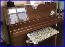 Yamaha Upright Piano Satin Walnut p2 gently used
