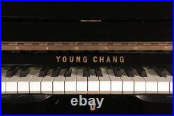 Young Chang E-118 Upright Piano For Sale with a Black Case. 12 Month Warranty
