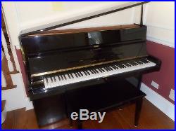Young Chang Ebony Spinet Piano and Piano Bench Stunning, Impeccable Condition
