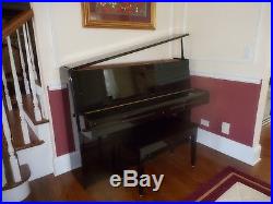 Young Chang Ebony Spinet Piano and Piano Bench Stunning, Impeccable Condition