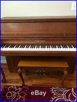 Young Chang Piano Console Upright Oak (Pramberger Series). 57 x 25 x43 tall