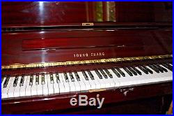 Young Chang Piano Model U-107 1989 Mahogany Finish 56 Upright Matching Bench