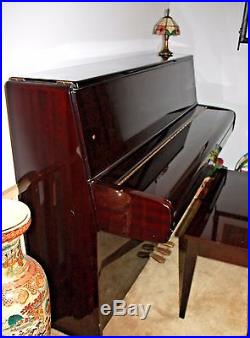 Young Chang Piano Model U-107 1989 Mahogany Finish 56 Upright Matching Bench