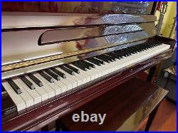 Young Chang Professional Studio Ebony Satin Upright Piano with Bench PE-118