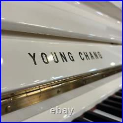 Young Chang U107A 43 Polished Ivory Continental Console Piano c1995 #2096979