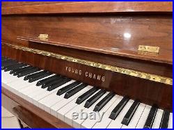 Young Chang upright piano 43 inch polished mahogany with matching bench